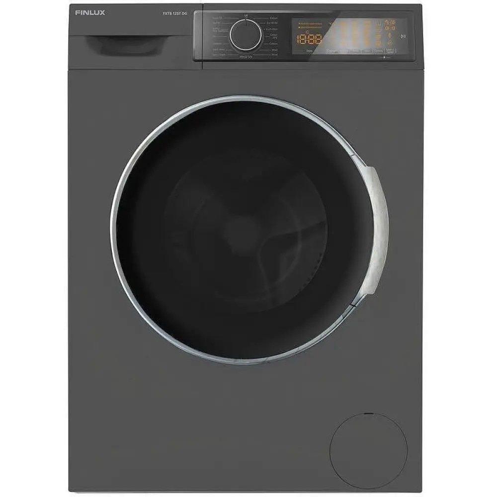 Masina de spalat rufe Finlux FXT8 125T DG, Dozare automata detergent, Selectare temperatura, 1200 rpm, 8 Kg, 15 programe, clasa B, argintie