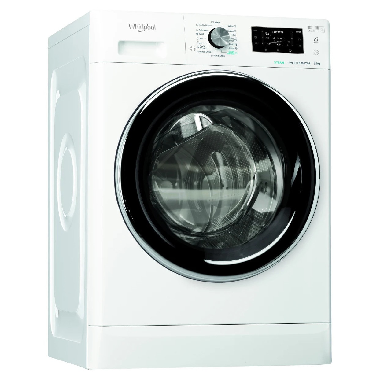 Masina de spalat rufe Whirlpool FFD 8489 BCV EE, 6th Sense, FreshCare+, Steam Refresh, 1400 rpm, 8 kg, Clasa A, Alba