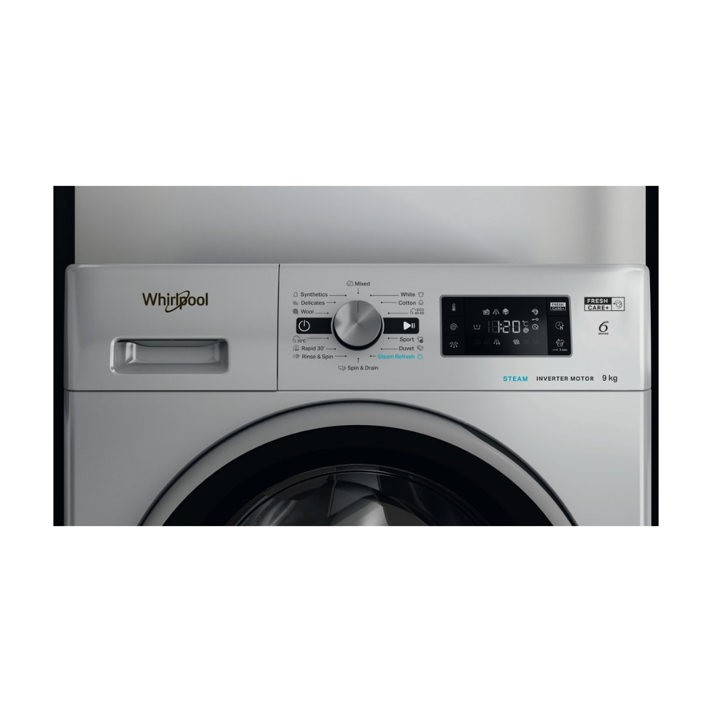Masina de spalat rufe Whirlpool FFD 9469 SBSV EU, 6th Sense, FreshCare+, Steam Refresh, 9 kg, 1400 rpm, Clasa A, Argintie