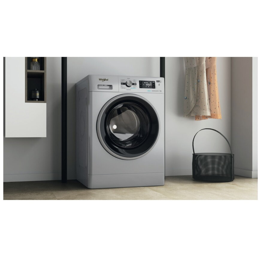 Masina de spalat rufe Whirlpool FFD 9469 SBSV EU, 6th Sense, FreshCare+, Steam Refresh, 9 kg, 1400 rpm, Clasa A, Argintie