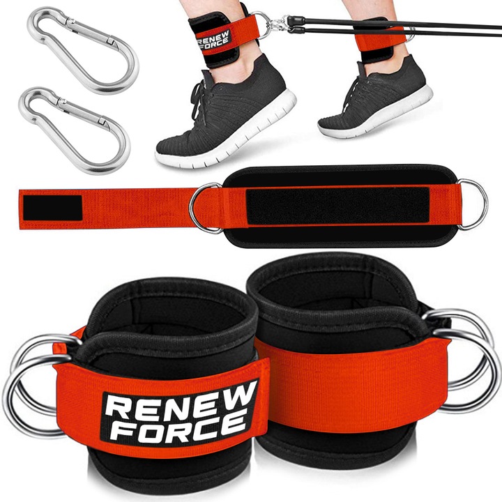 Renew Force 2 db neoprén bokaszíj edzéshez, fekete, 50x9cm