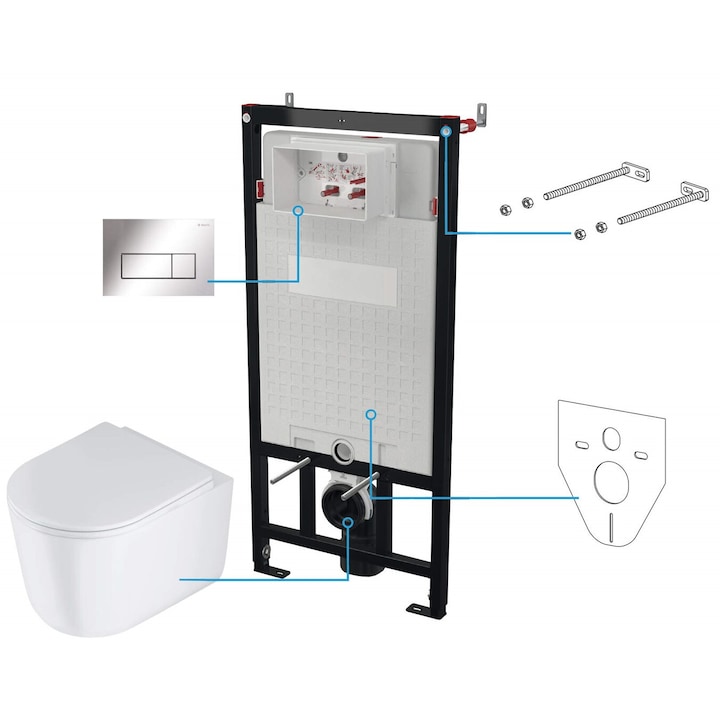 Set toaleta 6 in 1 Deante, alb
