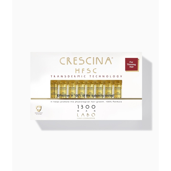 Set 20 fiole Labo Crescina HFSC Tehnologie Transdermica 1300, 20x3.5ml pentru Par cu Stadiu Avansat de Rarire