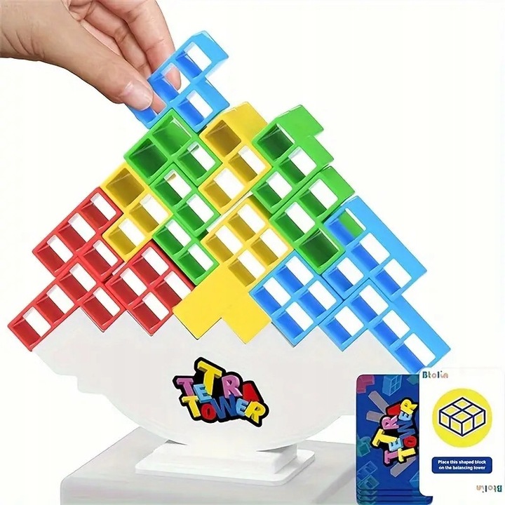 Tetris társasjáték, 1-4 játékos, 4 szín, ABS anyag