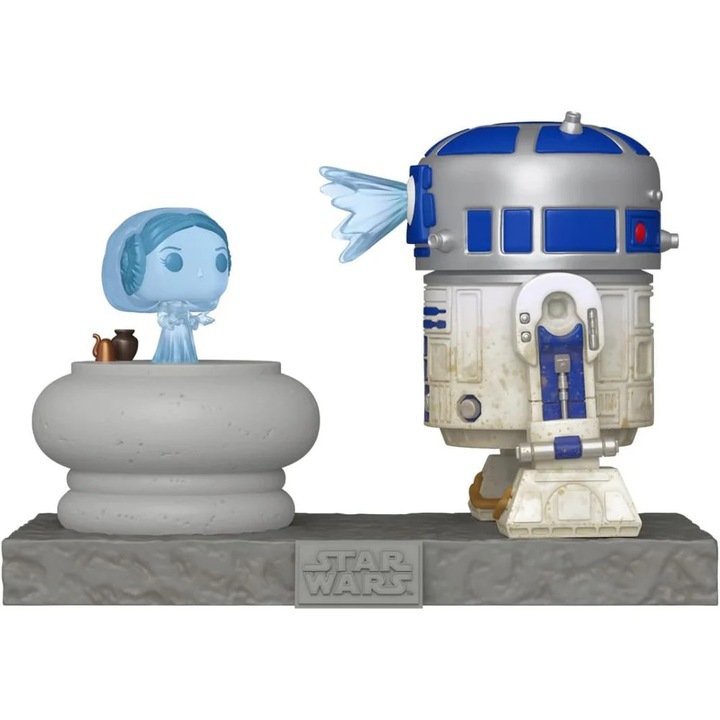 Фигурка Funko Pop, Deluxe, Star Wars, SWS9, R2-D2 with Leia, 10 cm, Многоцветен
