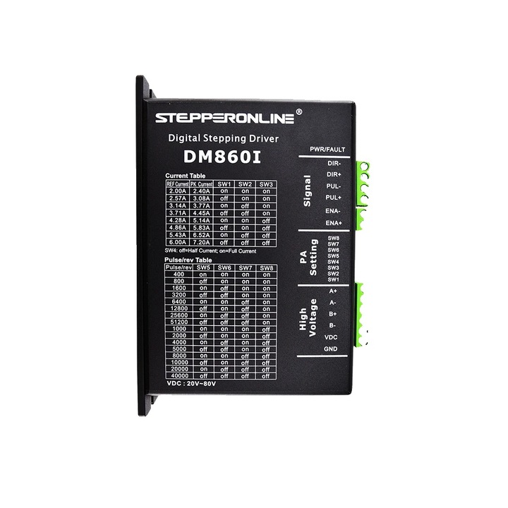 Driver pas cu pas DM860I, 20-80V, 400-51200 pasi/rev, 550g