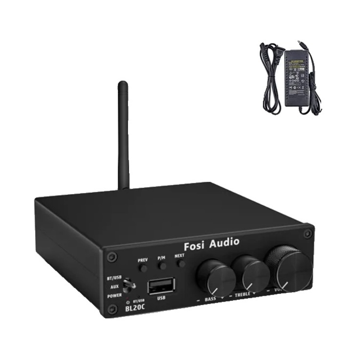 Amplificator Bluetooth, 160W, sistem 2.1, cu alimentare 24V, portabil, conectivitate U-disk/RCA