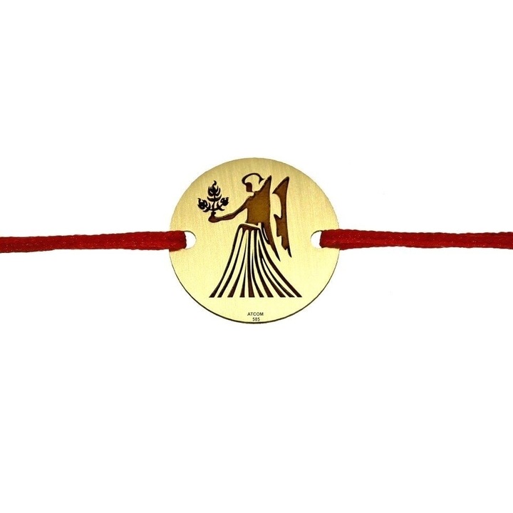 Szűz érme karkötő sárga arany