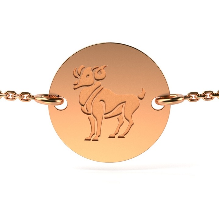 Rózsa arany Aries modell lánc karkötő