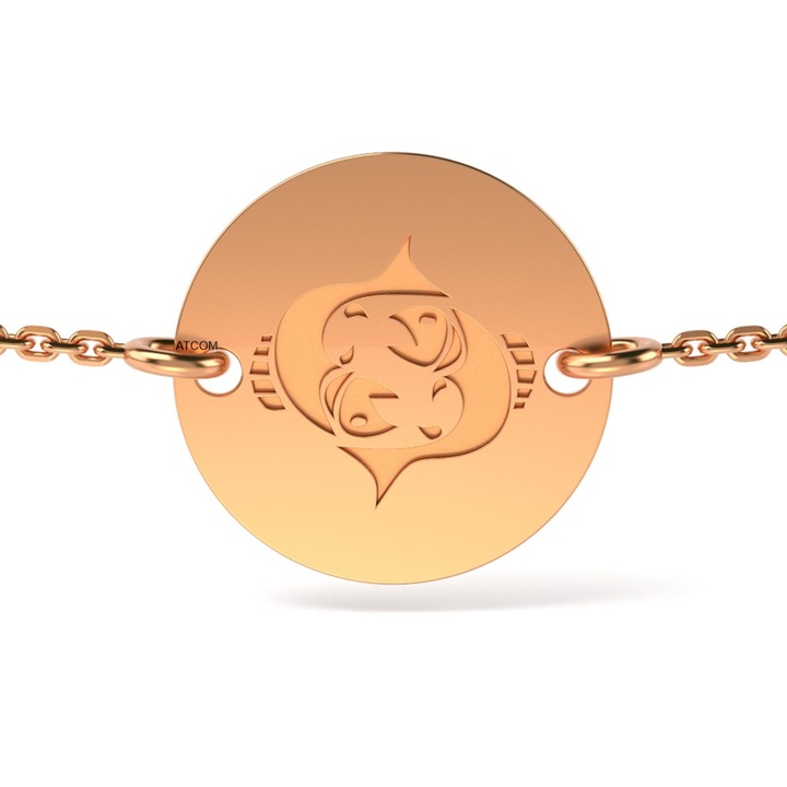 Bratara cu lantisor din aur roz model Pesti