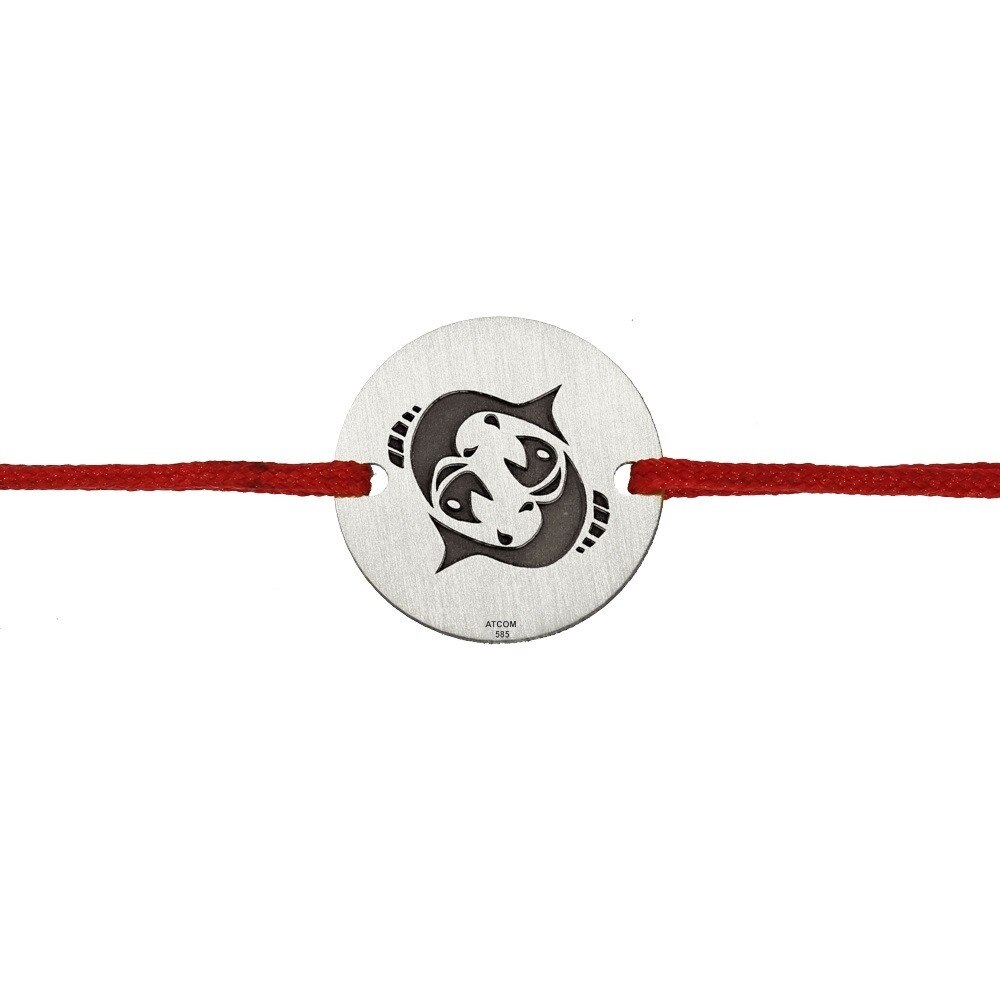 Bratara banut zodia Pesti aur alb