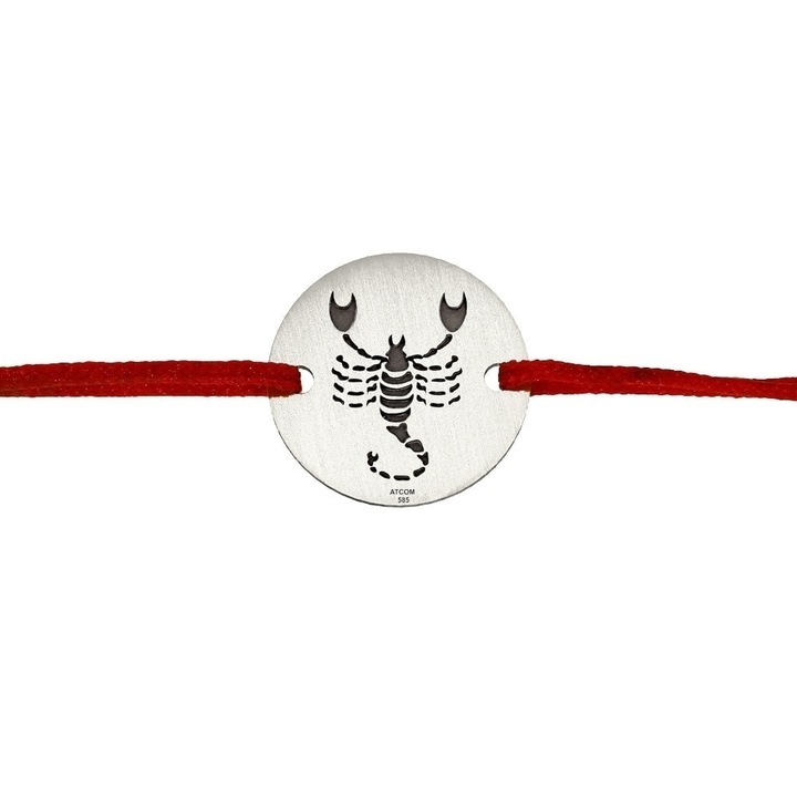 Fehérarany Skorpió érme karkötő