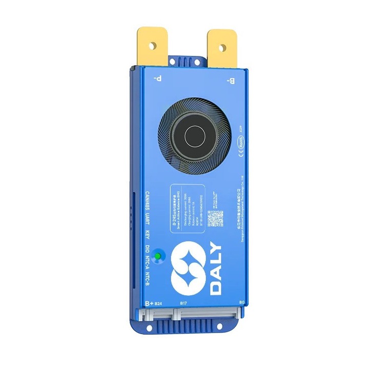 Modul BMS, 200A, Bluetooth, RS485, CAN, 8S-24S, Albastru