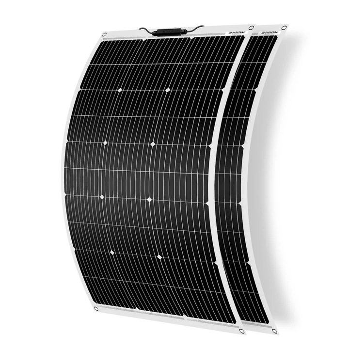 Panou solar fotovoltaic, Panou flexibil, 200W Putere, 18V, Monocristalin ETFE, Pentru sisteme 12V, Rulota & Barca, Lavanda