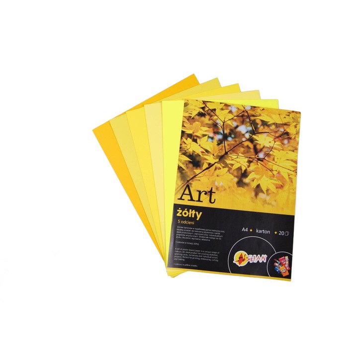 Bloc de foi colorate ART Galben Shan A4 20 coli