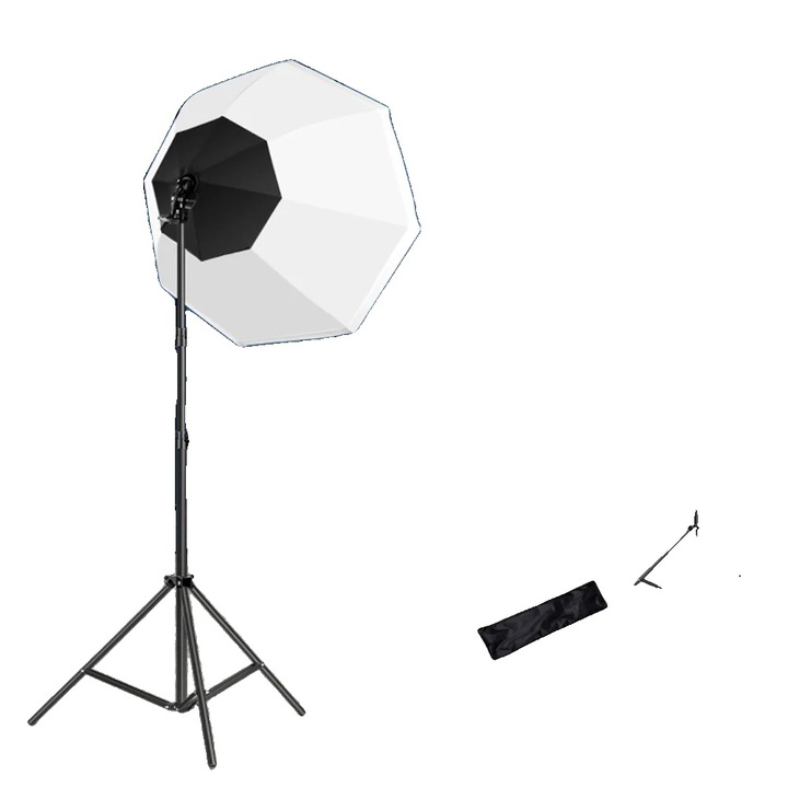 Kit Softbox Fotografie, 2M Stativ, Material Textil Moale, Geanta pentru Cutie de Lumina