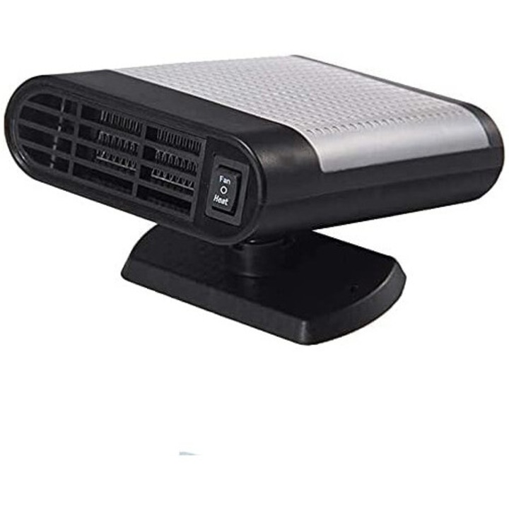 Incalzitor si ventilator auto portabil 12V AMRINUGL, 150W, rotire 360°, material ABS, functii de incalzire si racire