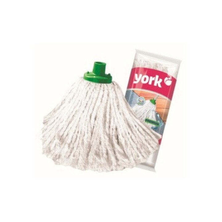 Cap de mop York Premium, 560mm, alb, set 640 bucati