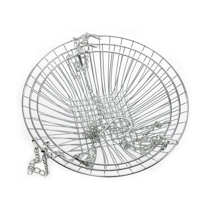 Cos de fructe cu trei niveluri, Enforose, capacitate mare, constructie durabila, inaltime reglabila, argintiu