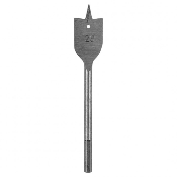 Burghiu pentru lemn Graphite, 28mm, lungime 152mm, HEX, 0.058kg