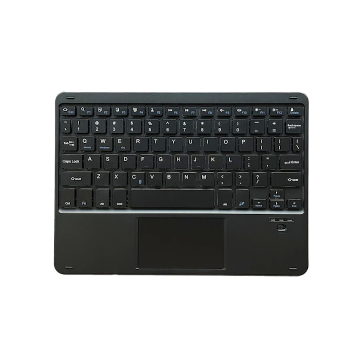 Tastatura wireless cu touchpad, ABS, iluminare RGB, design compact