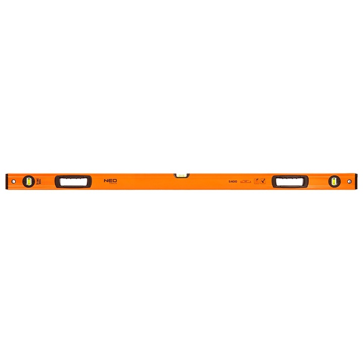 Нивелир NEO Tools, алуминиев, 120x6.1x2.6 см, оранжев