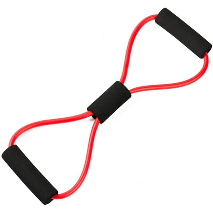 Set 2 benzi elastice fitness rosu 8 forma