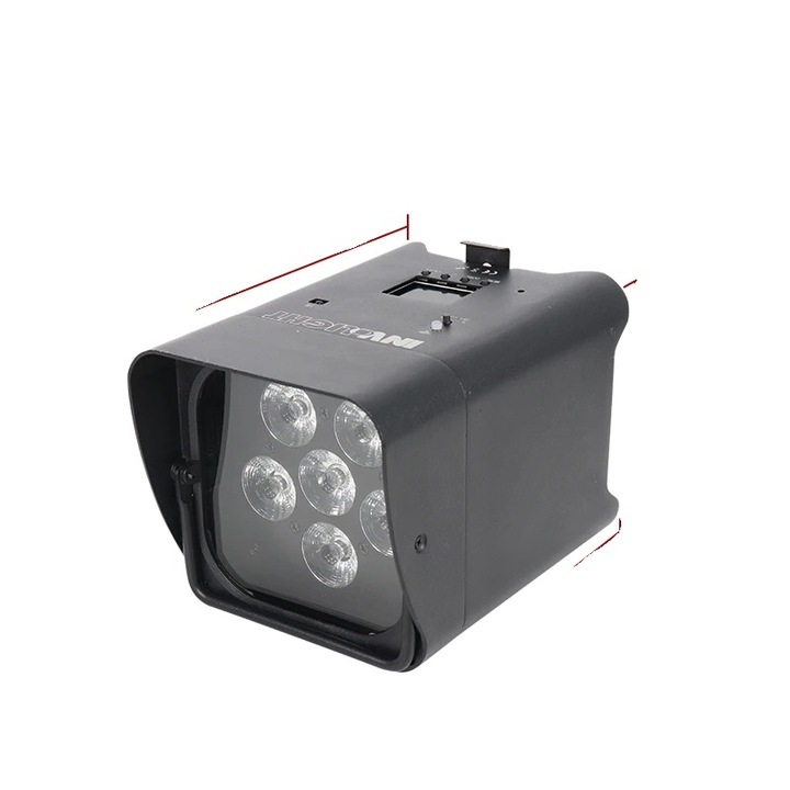 Сценична лампа, 108W, 6x18W RGBWA+UV, черна