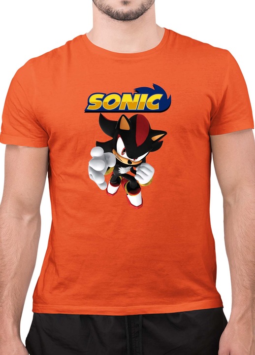 Мъжка Тениска с къс ръкав Таралежът Соник SONIC the Hedgehog OPT Shadow 02, Оранжев