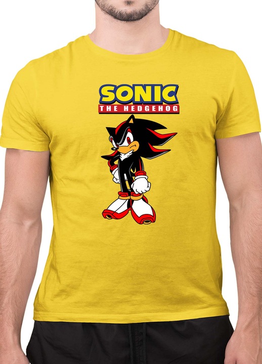 Мъжка Тениска с къс ръкав Таралежът Соник SONIC the Hedgehog OPT Shadow 03, Жълт