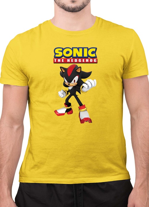 Мъжка Тениска с къс ръкав Таралежът Соник SONIC the Hedgehog OPT Shadow 04, Жълт