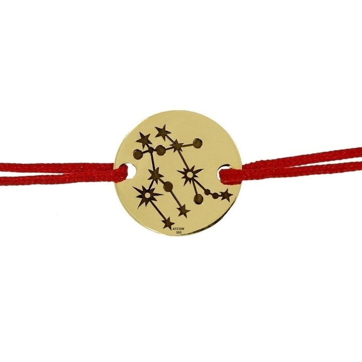 Sárga arany Ikrek csillagkép karkötő