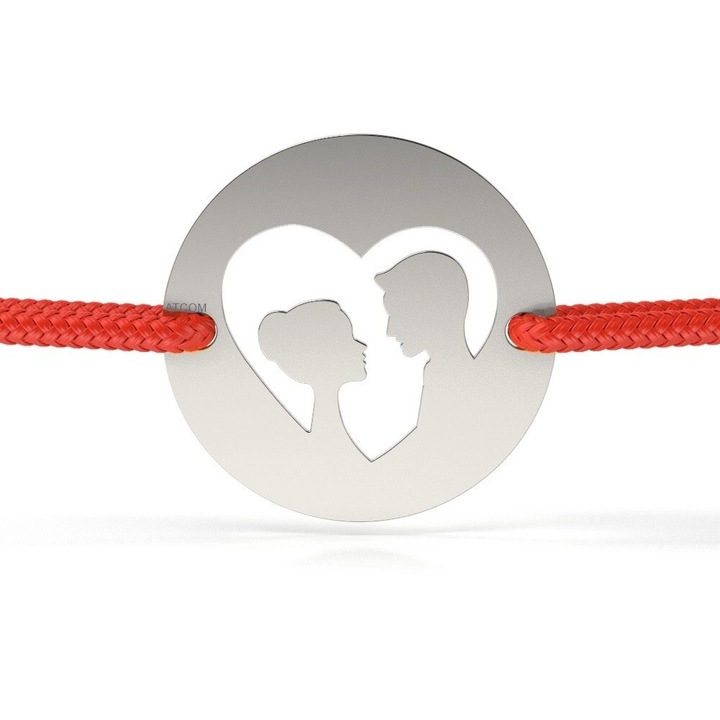 Fehérarany karkötő Banut Love story zsinórral