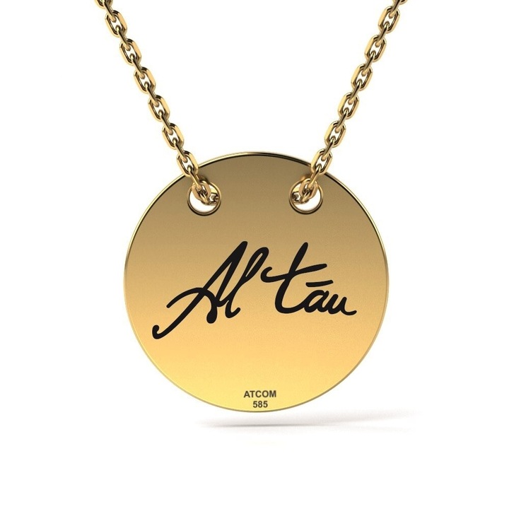 Lánc medállal sárga aranyból, Al tau modell