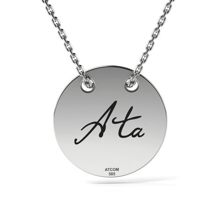Lánc medállal fehérarany A ta modellben