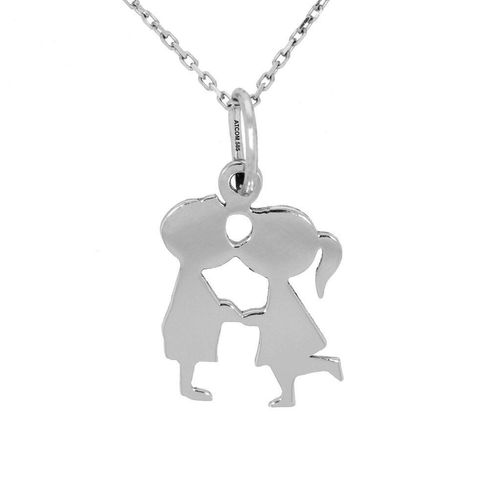 Pandantiv sarut aur alb