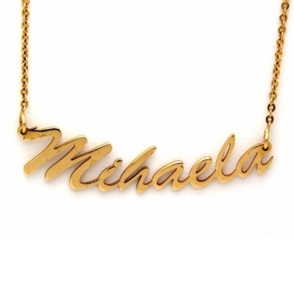 Litere din aur 14k Mihaela