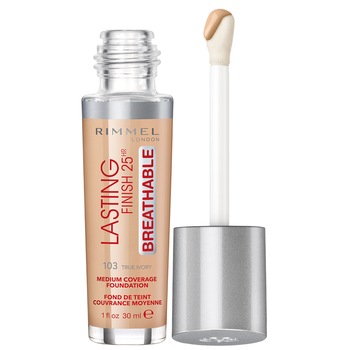 Fond de Ten Rimmel London Lasting Finish 25H Breathable 103 True Ivory, 30 ml Fond de Ten Rimmel London Lasting Finish 25H Breathable 103 True Ivory, 30 ml