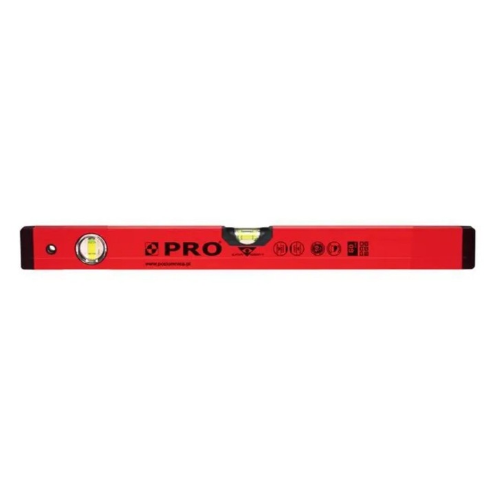 PRO 60cm-es vízszintmérő, mágnesekkel, piros