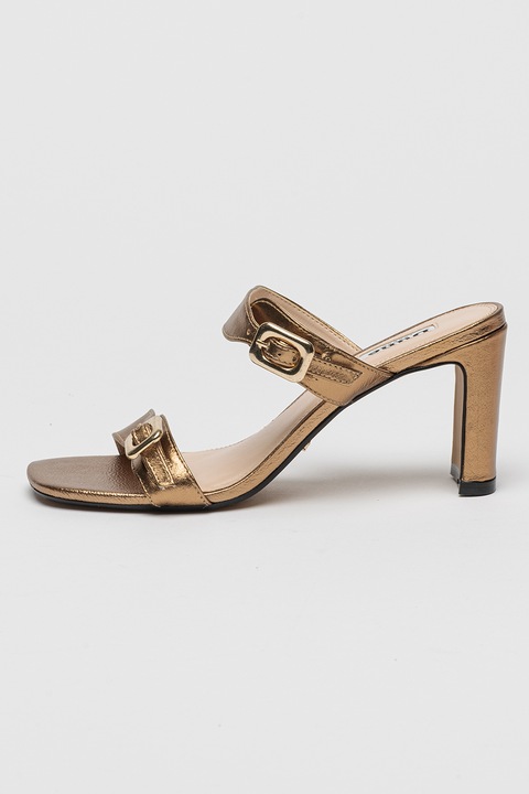 Dune, Papuci din piele cu toc Mariano, Bronz, 37