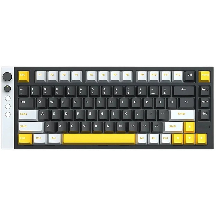 Геймърска клавиатура Lamzu Jet75, Черен/жълт, USB