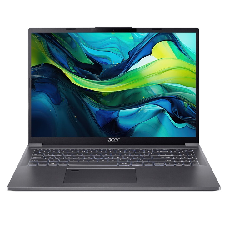 Лаптоп Acer Aspire 16 A16-71M-70ER, NX.JEMEX.006, 16", Intel Core Ultra 7 155H (16-ядрен), Intel Arc 8 Core, 16GB 4600MHz LPDDR5, Сив
