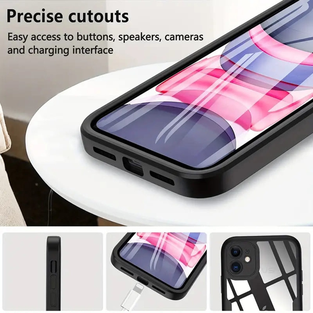 Husa pentru Honor Magic8 Lite + Folie - Techsuit ColorVerse 360 Series - Black