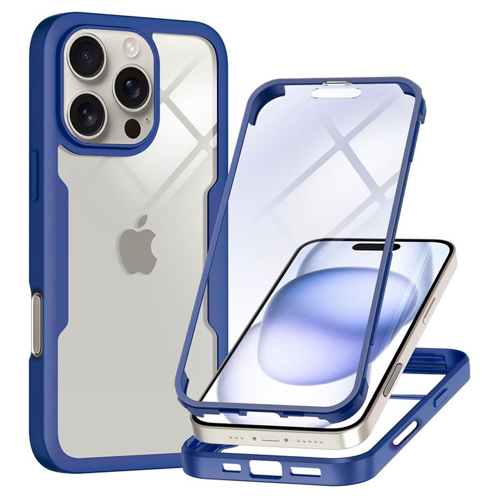 Калъф за iPhone 16 Pro Max - Smartphosis ColorVerse 360 - Удароустойчив - Син