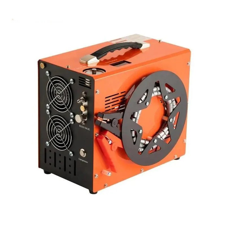 PCP légkompresszor, 4500PSI maximális nyomás, 350 W-os motor, fekete