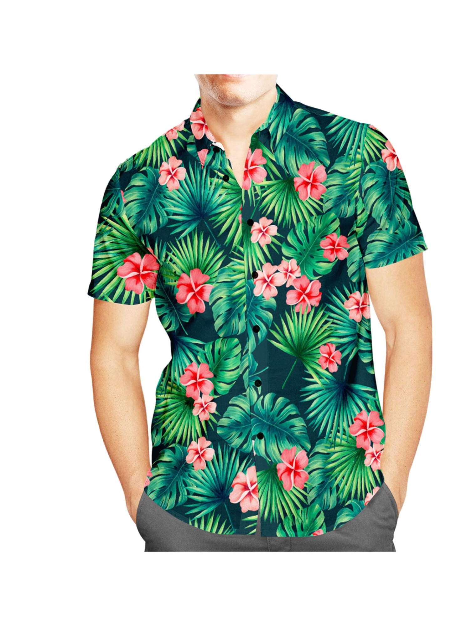 Vintage blúz - Hibiszkusz