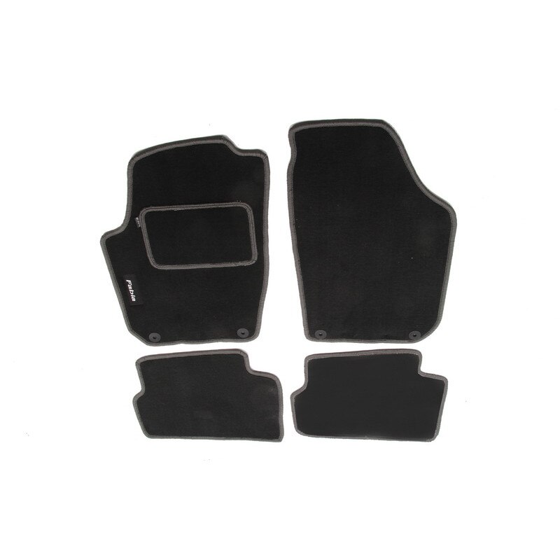 Set 4 covorase auto Skoda Fabia material textil gri inchis MAMMOOTH