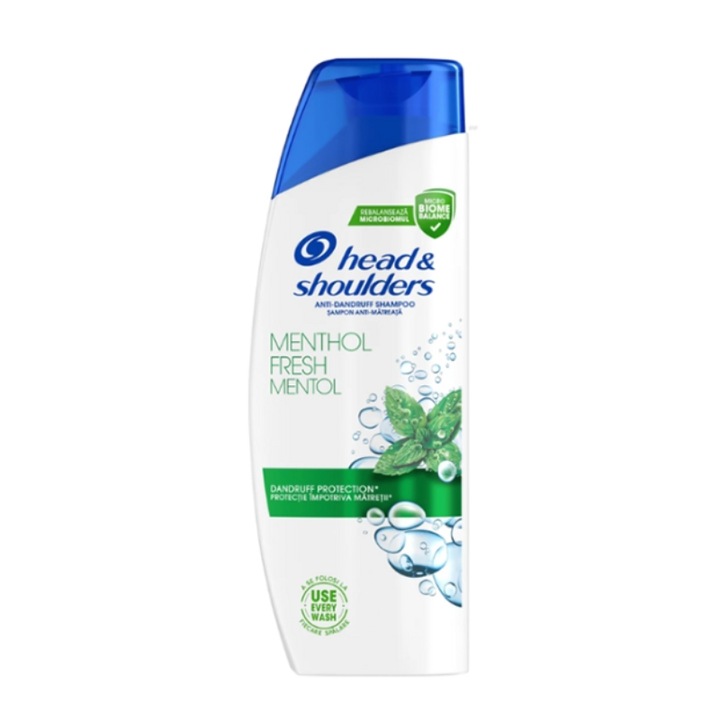 Sampon pentru par Head & Shoulders Menthol, 330ml, anti-matreata, unisex, reciclabil
