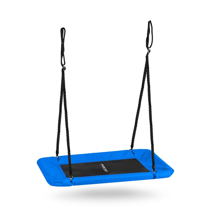 Детска люлка, Neo-Sport, 110x70 см, Полиестер, Стоманена рамка, Товароносимост 150 кг, Черна/Синя