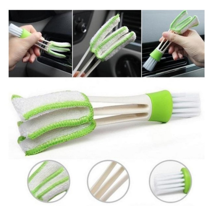 Perie idealSTORE Curatare Ventilatie Auto, Usor de curatat - microfibra poate fi indepartata si spalata